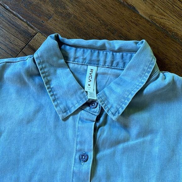 NWT RVCA lightweight denim button up shirt - Picture 5 of 13
